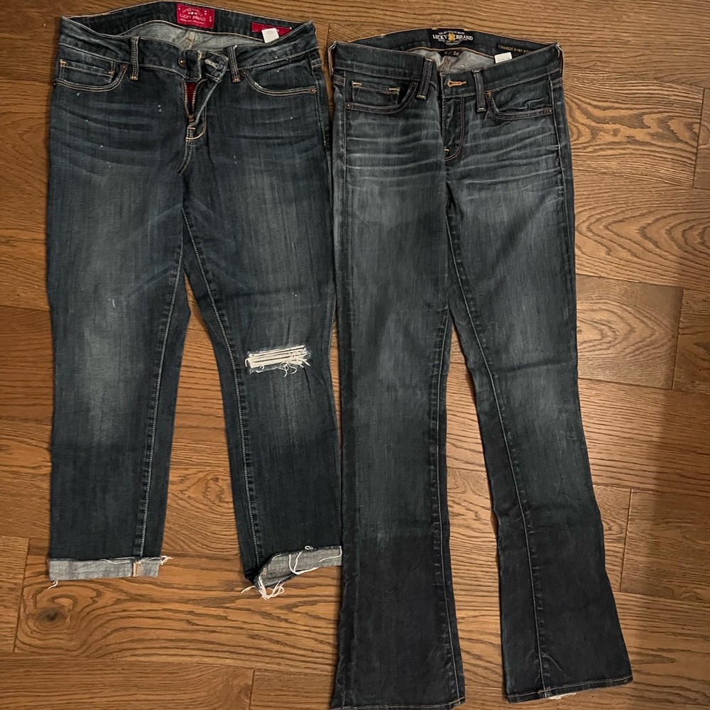 Lucky jeans boot cut and straight.